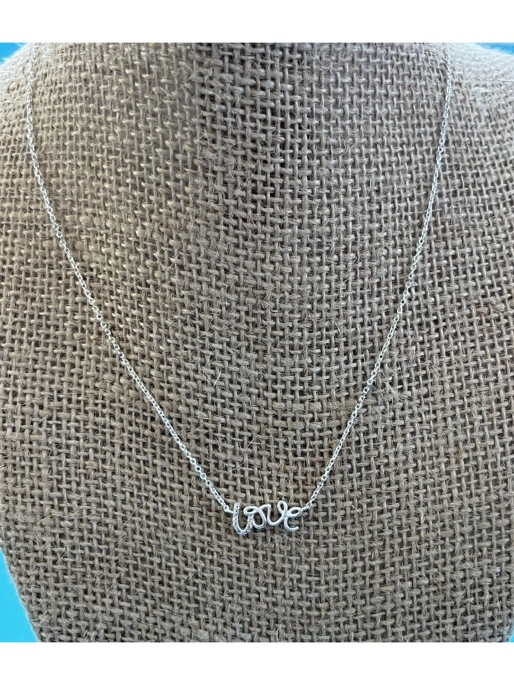 "Love" 925 Chain 17" L Marked "LACN" - Picture 2 of 5